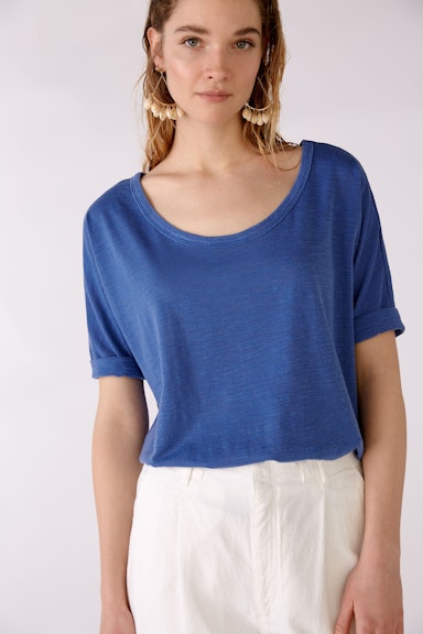 Bild 5 von T-shirt in washed out look in mazarine blue | Oui