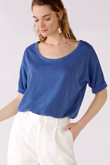Bild 6 von T-shirt in washed out look in mazarine blue | Oui