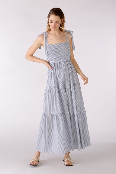 Bild 2 von Maxi dress in seersucker stripes in white blue | Oui