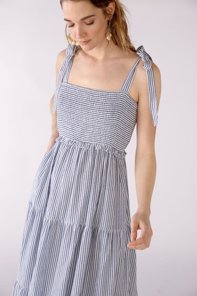 Bild 5 von Maxi dress in seersucker stripes in white blue | Oui