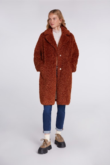 Bild 1 von Teddy coat oversize look in dark orange | Oui