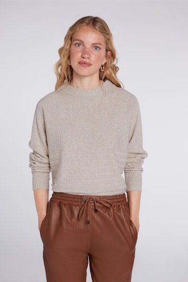 Bild 2 von Knitted jumper from cashmere mix in light stone | Oui