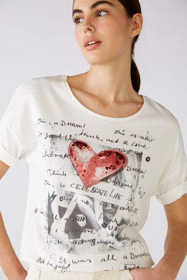 Bild 4 von T-shirt  with ornamental stones in cloud dancer | Oui