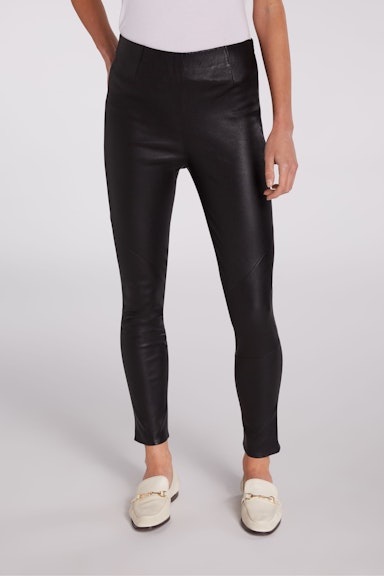 Bild 2 von Leather trousers skinny fit in black | Oui