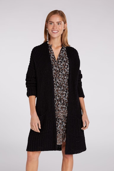 Bild 2 von Knitted coat from alpaca blend in black | Oui