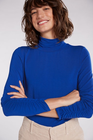 Bild 5 von Long-sleeved shirt with turtleneck in blue | Oui