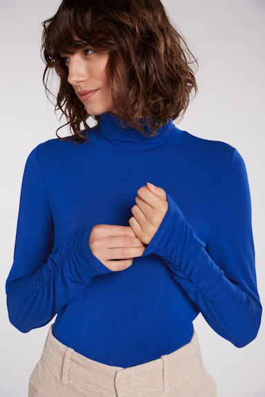 Bild 6 von Long-sleeved shirt with turtleneck in blue | Oui