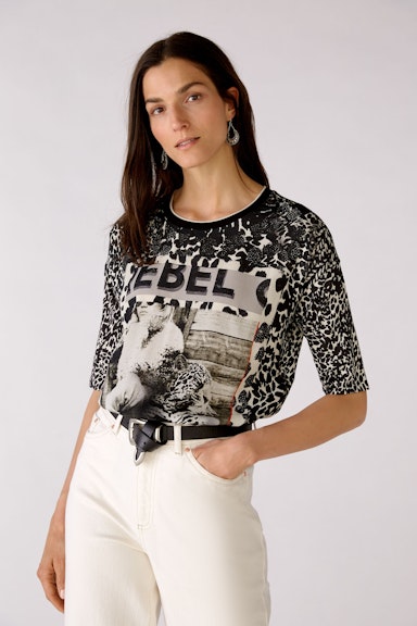 Blouse shirt with digital print