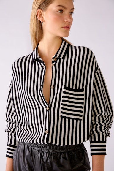 Bild 4 von Knitted shirt striped in white black | Oui