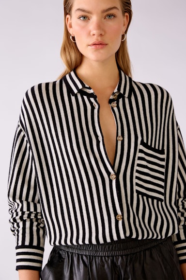 Bild 5 von Knitted shirt striped in white black | Oui