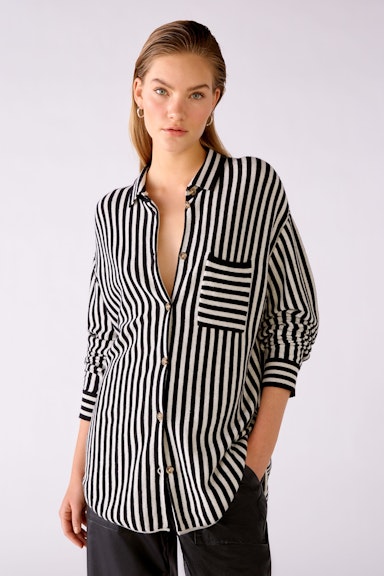 Bild 6 von Knitted shirt striped in white black | Oui