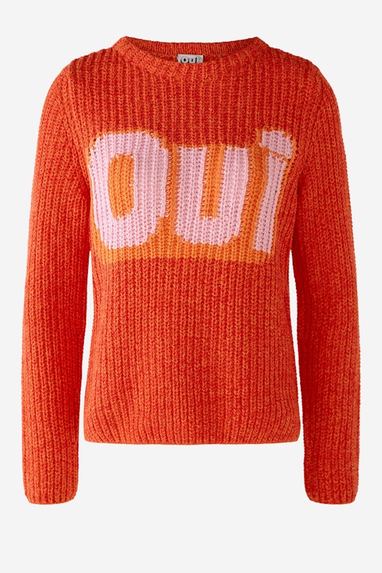 Knitted jumper with Oui logo