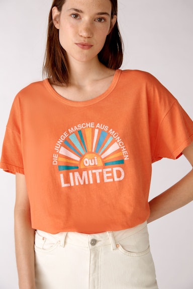 Bild 5 von T-Shirt mit Vintage Logo in orange | Oui
