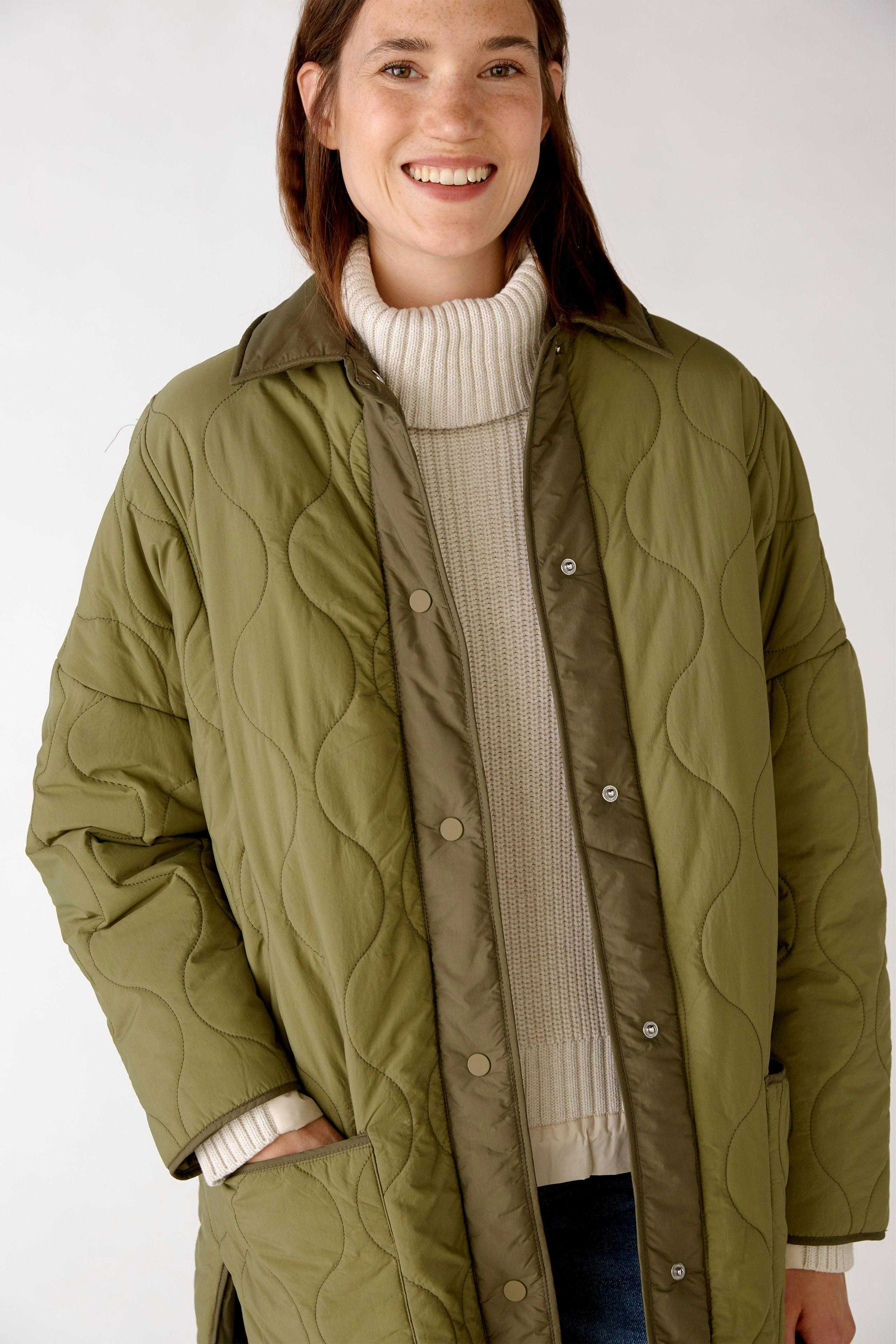 Quilted coat at knee length OUI