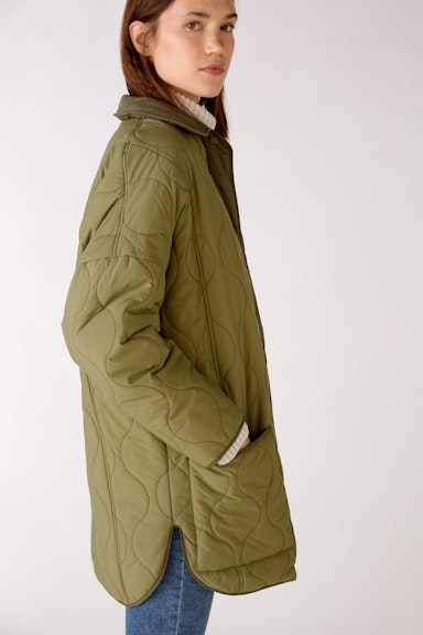 Bild 6 von Quilted coat at knee length in khaki | Oui