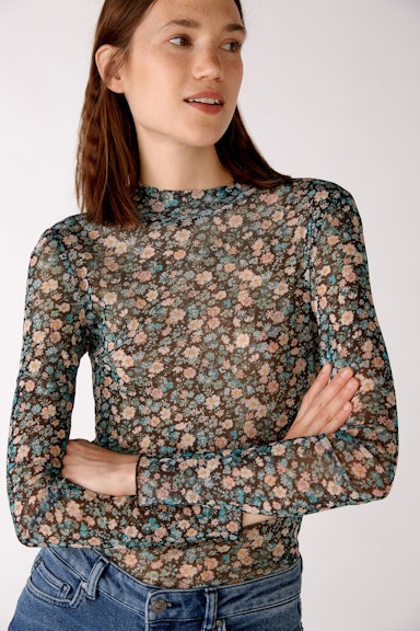 Langarmshirt mit floralem Print