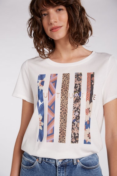 Bild 5 von T-shirt with collage motif in cloud dancer | Oui