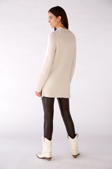 Bild 4 von Knitted jumper  with stand-up collar in light beige mel | Oui