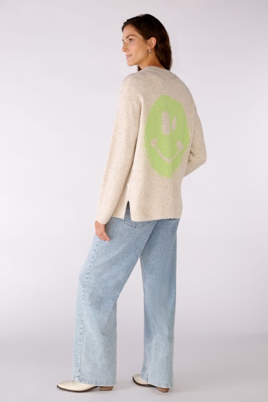 Cardigan  oui x Smiley® with smiley motif