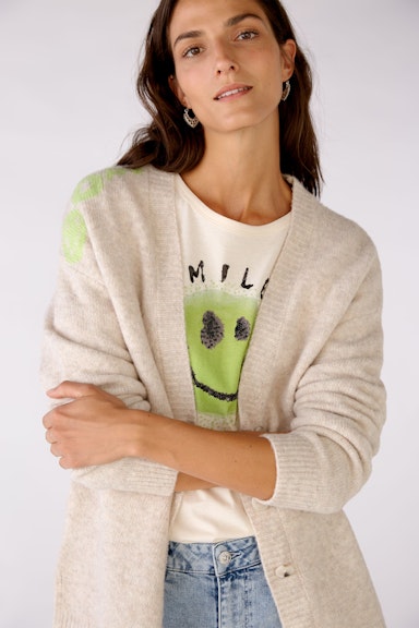Cardigan  oui x Smiley® with smiley motif