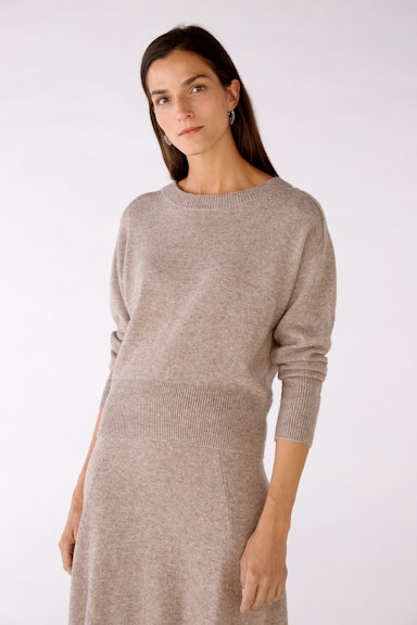 Bild 3 von Knitted jumper  in wool blend in Taupe Melange | Oui