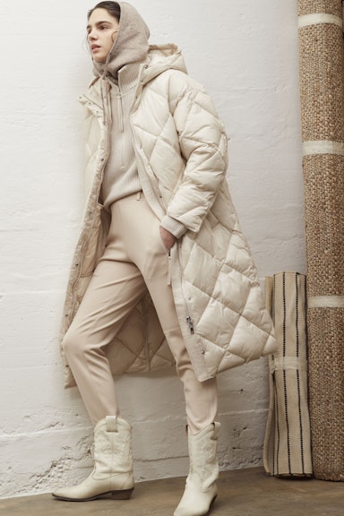 Quilted coat  with hood