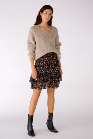 Knitted jumper  with V-neck