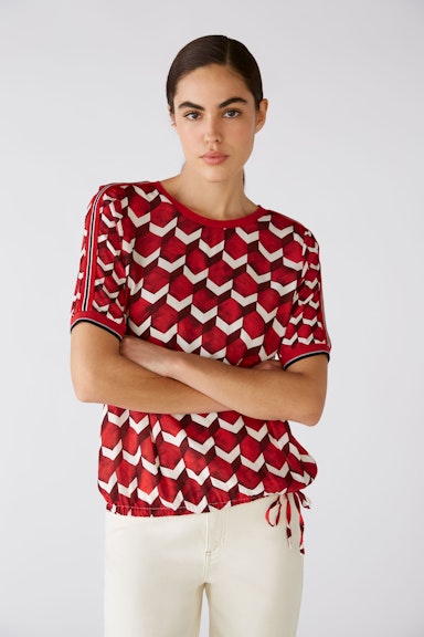 Bild 7 von T-shirt in geometric print in red white | Oui