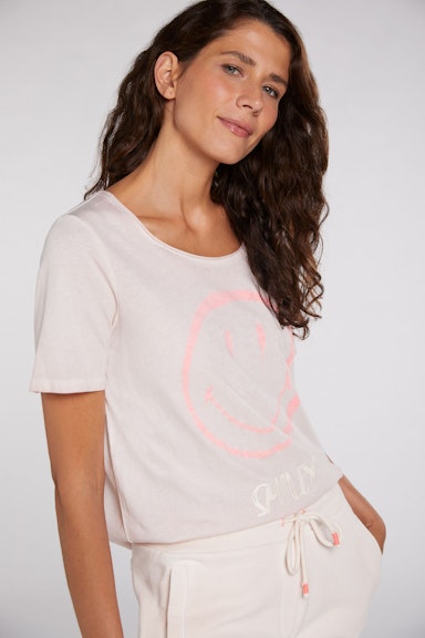 Bild 1 von T-Shirt Oui x Smiley® mit Smiley-Motiv in rose | Oui