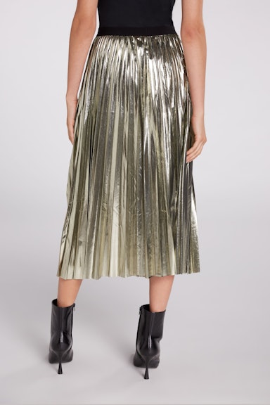 Bild 4 von Pleated skirt with elastic waistband in old gold | Oui