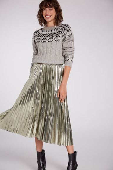 Bild 1 von Pleated skirt with elastic waistband in old gold | Oui