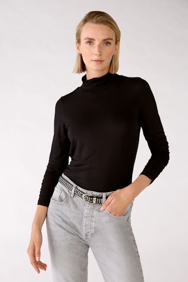Bild 3 von Long-sleeved shirt with turtleneck in black | Oui