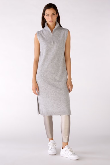 Knitted dress  with stand-up collar