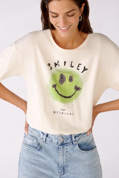 T-Shirt oui x Smiley® mit Smiley-Motiv