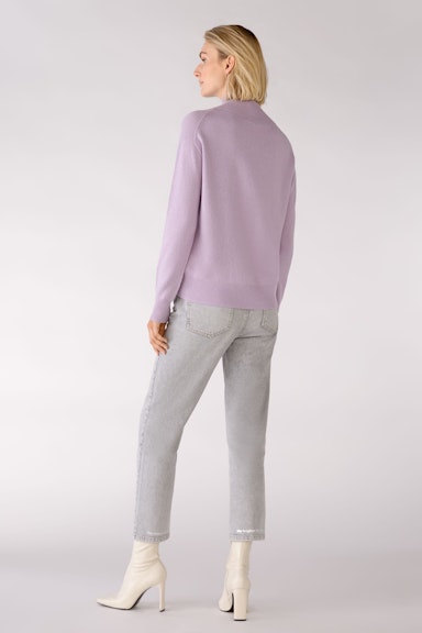 Knitted jumper  with stand-up collar