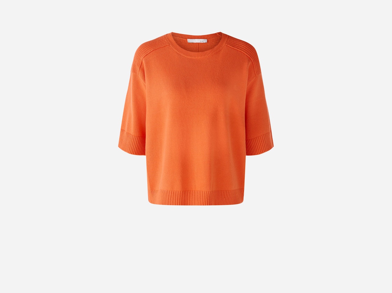 Bild 7 von Knitted jumper in cotton blend in vermillion orange | Oui