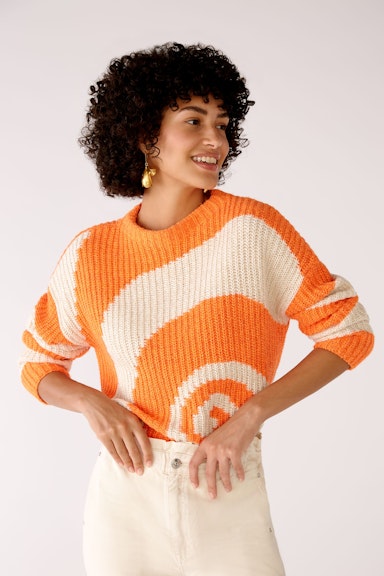 Bild 2 von Knitted jumper in a chunky knit look in lt stone orange | Oui