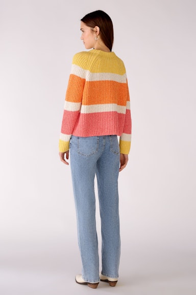 Bild 3 von Knitted jumper in cotton blend in red yellow | Oui
