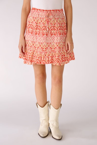 Bild 2 von A-line skirt in flowing viscose in rose orange | Oui