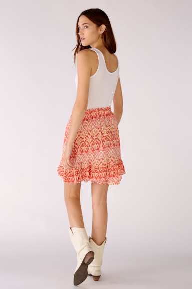 Bild 3 von A-line skirt in flowing viscose in rose orange | Oui