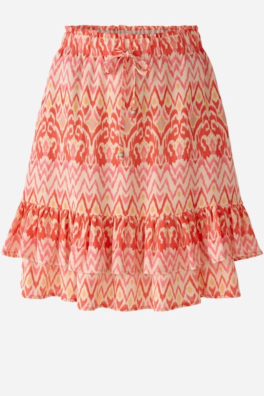Bild 6 von A-line skirt in flowing viscose in rose orange | Oui