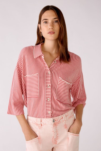 Bild 3 von Shirt blouse with stripes in offwhite red | Oui