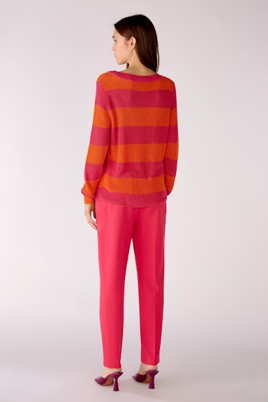 Bild 3 von Strickpullover mit Streifen in pink orange | Oui