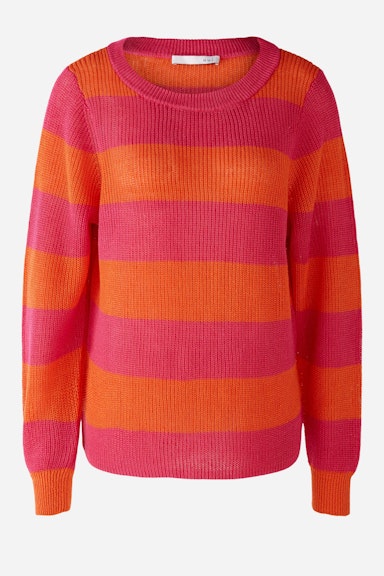 Bild 6 von Knitted jumper with stripes in pink orange | Oui