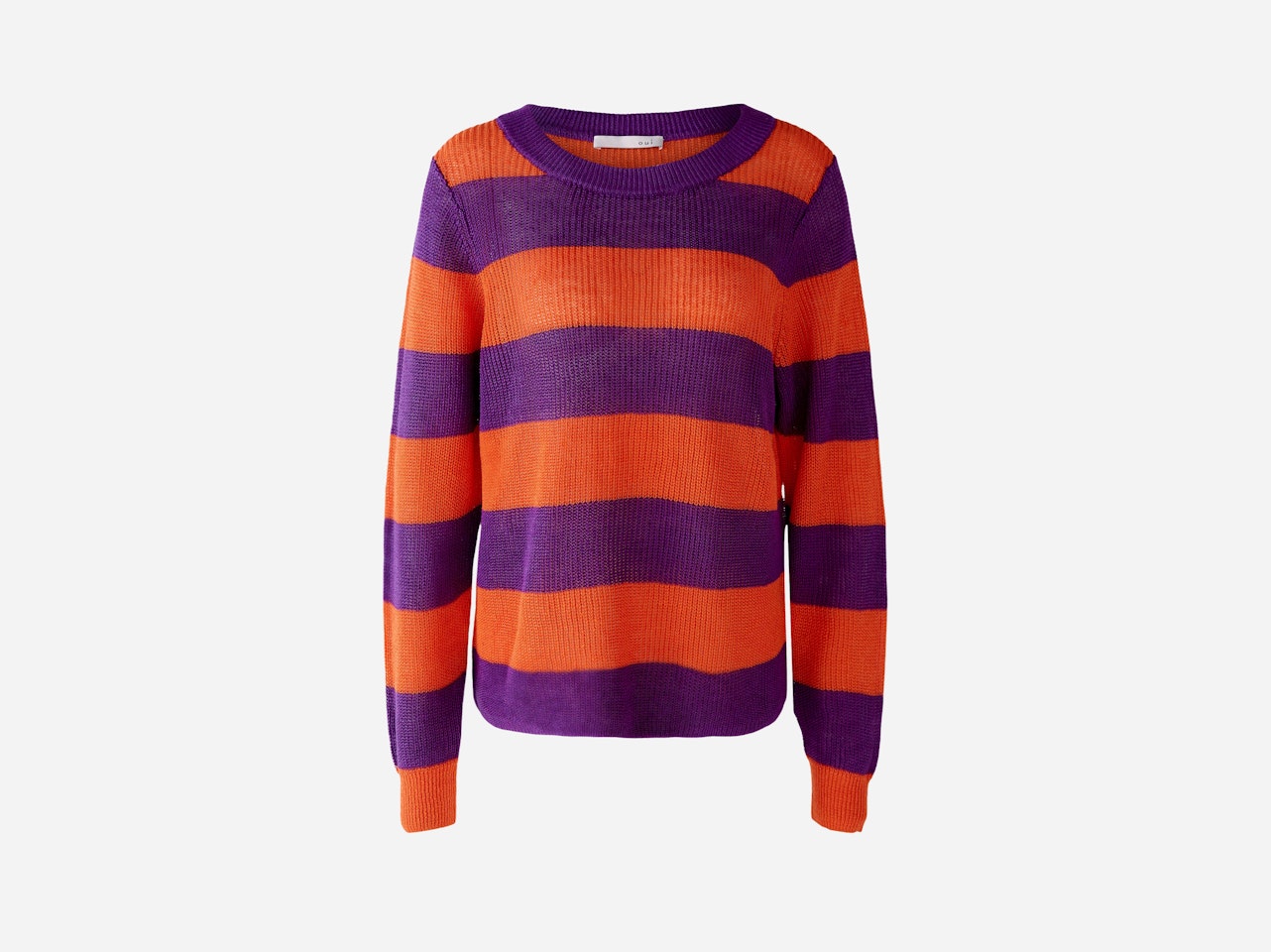 Bild 7 von Knitted jumper with stripes in lilac orange | Oui