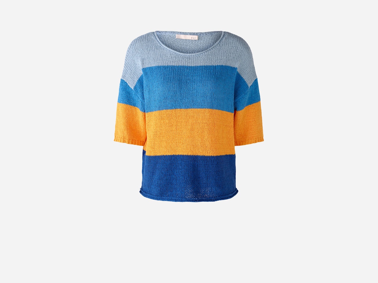Bild 7 von Knitted jumper cotton blend in blue orange | Oui