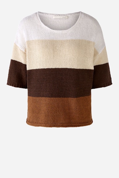 Bild 6 von Knitted jumper cotton blend in dk brown white | Oui