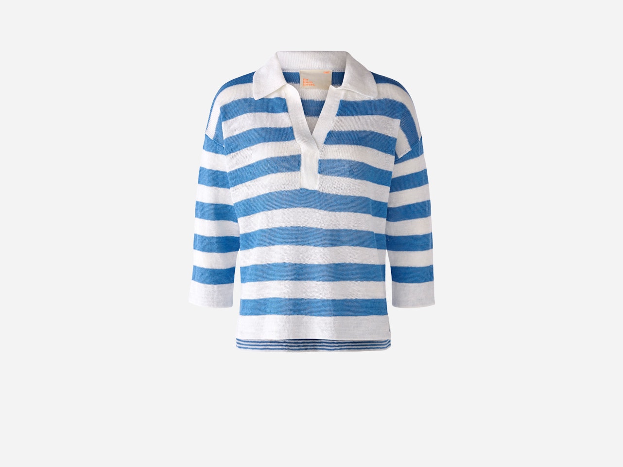 Bild 7 von Knitted jumper 100% linen in white blue | Oui