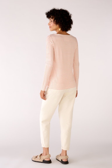 Long-sleeved shirt with stripes