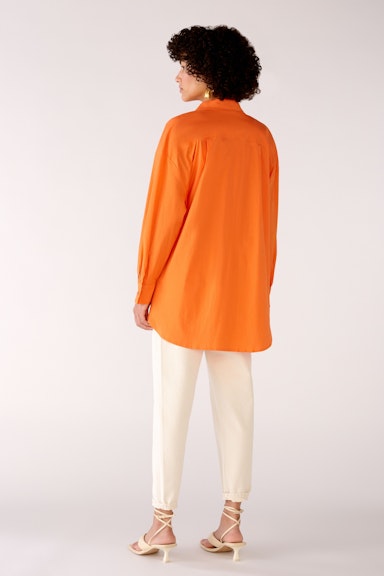 Bild 3 von Shirt blouse in cotton stretch quality in vermillion orange | Oui